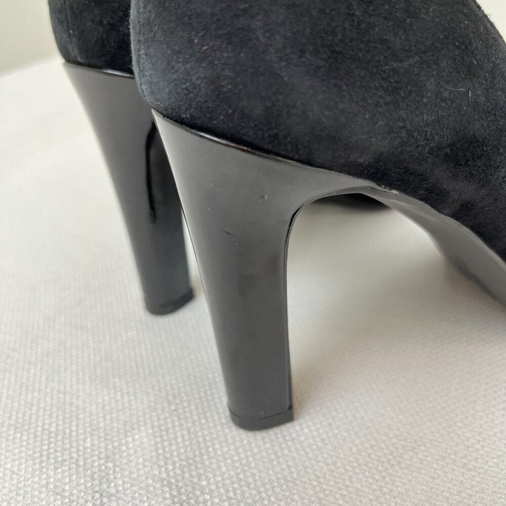 Franco Sarto Black Tawny Suede Pump Heel Women's Size 7 - Picture 8 of 15